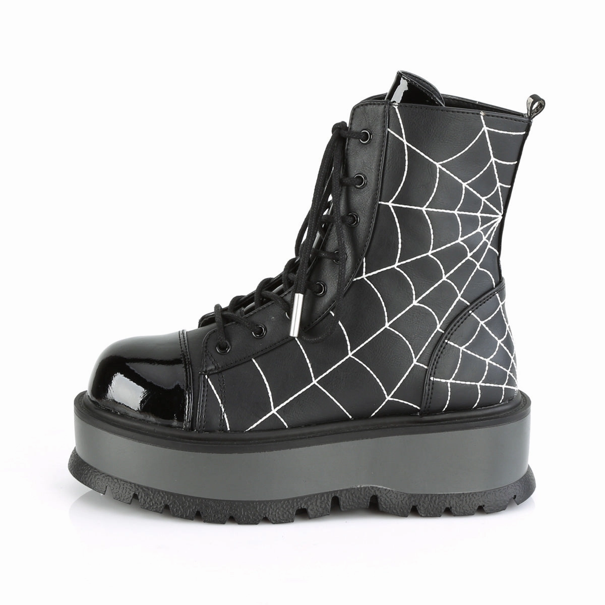 SLACKER-88  Black Vegan Leather-Patent