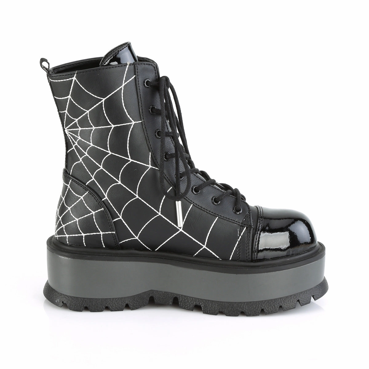 SLACKER-88  Black Vegan Leather-Patent