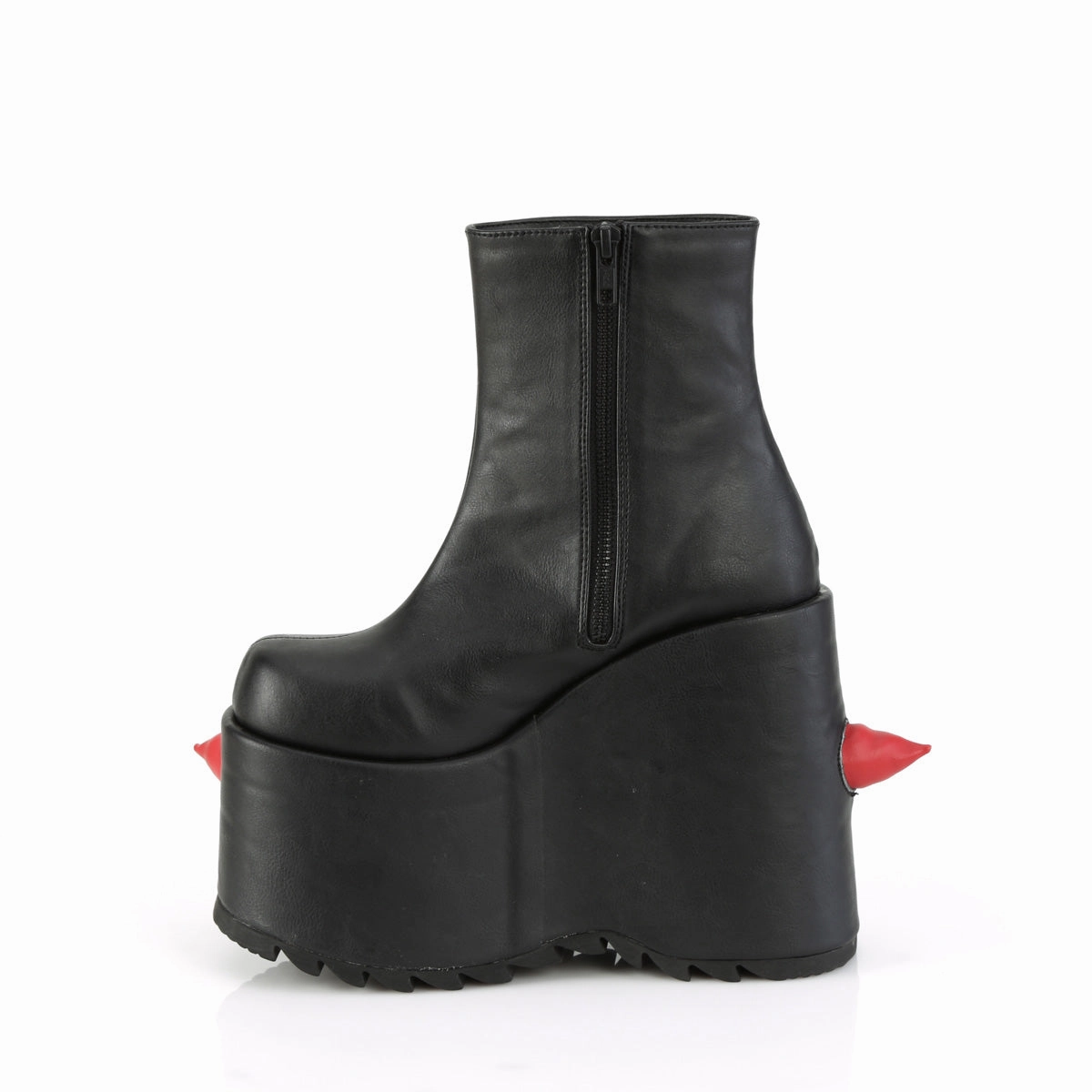 SLAY-77  Black-Red Vegan Leather