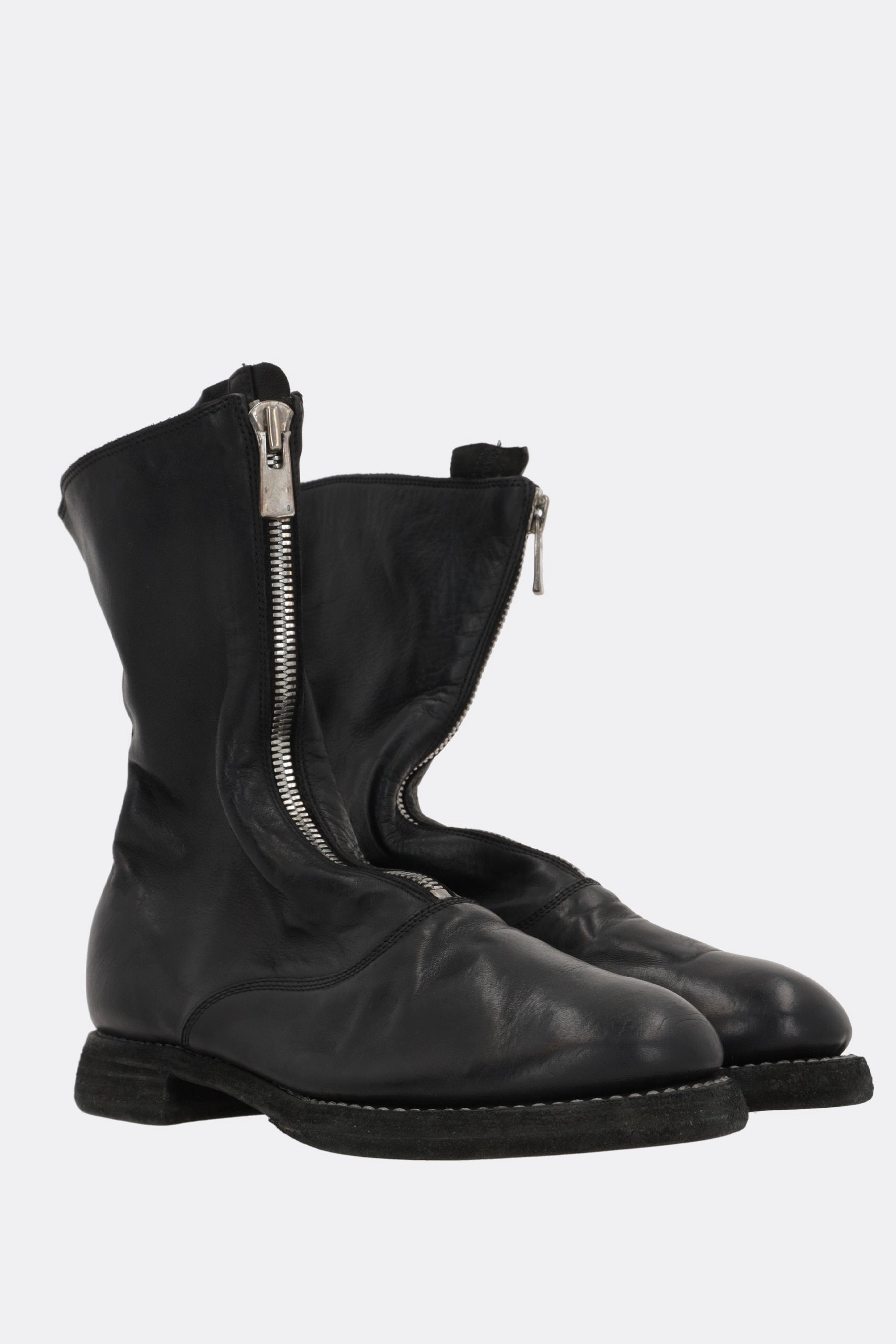 soft grainy leather ankle boots