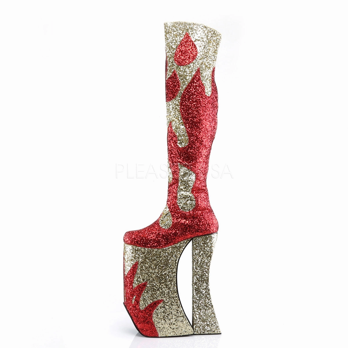 SPLASHY-3020  Red-Gold Glitter
