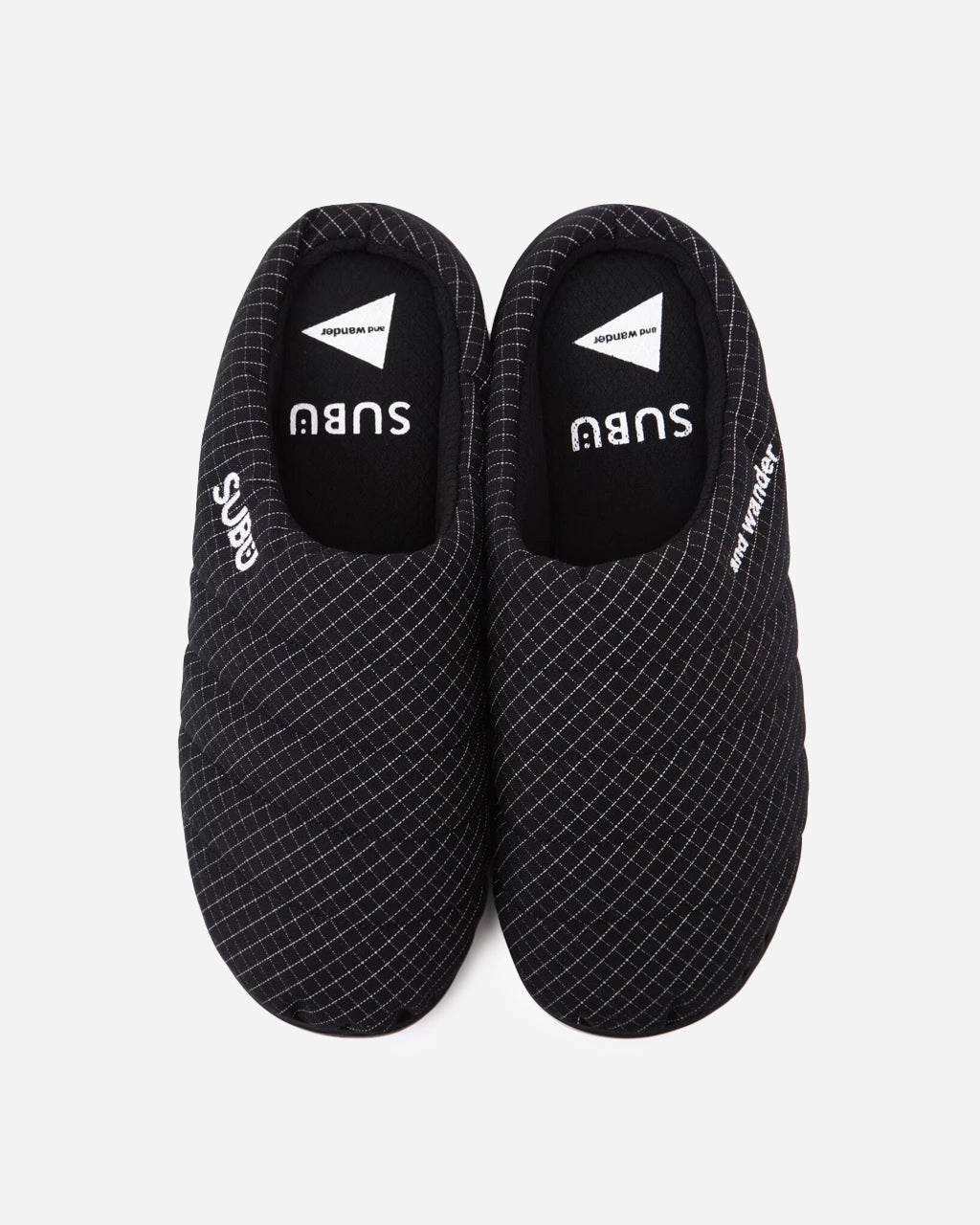 SUBU x and wander Reflective Rip Permanent Sandal Black
