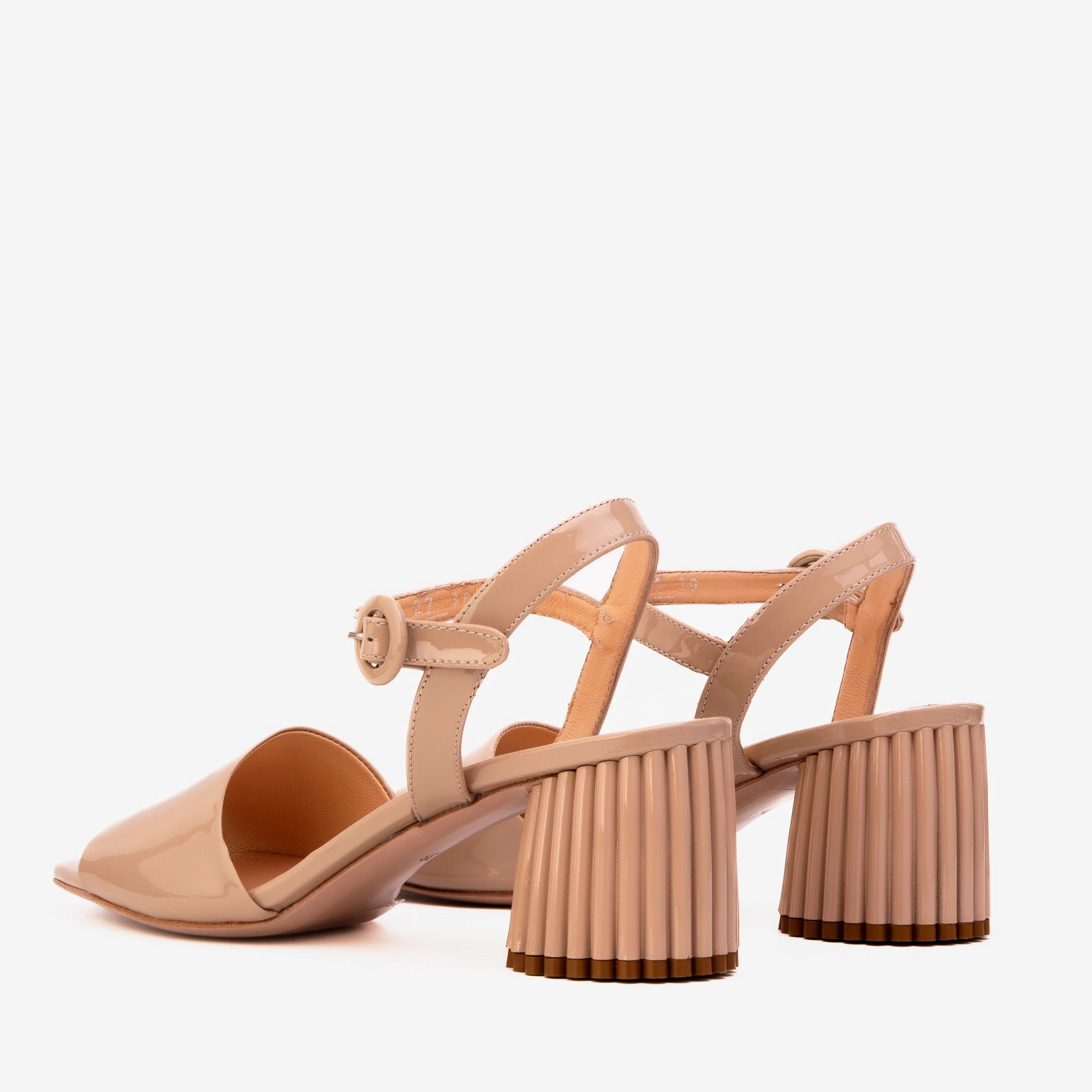 The Bamba Cream Patent Leather Women Sandal