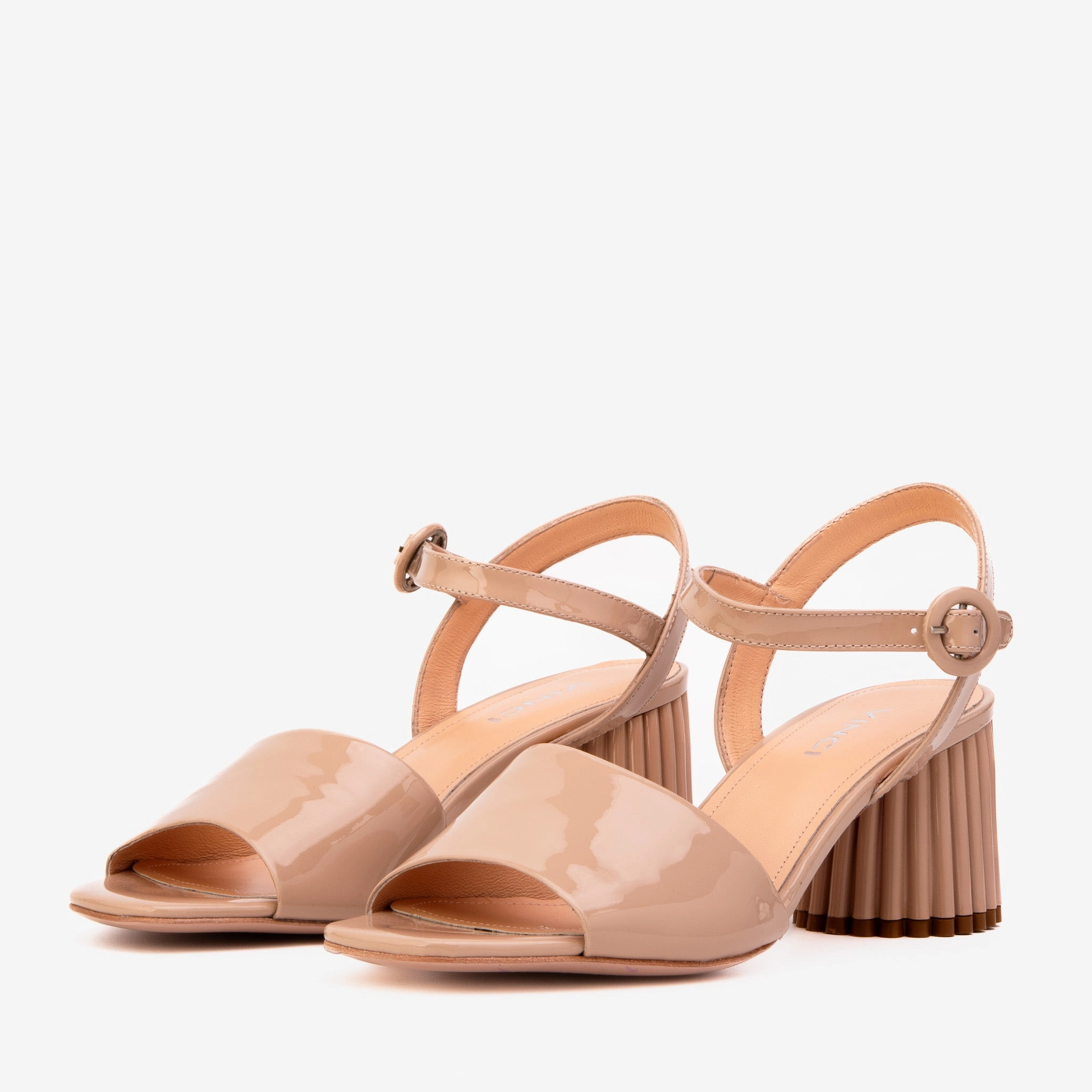 The Bamba Cream Patent Leather Women Sandal