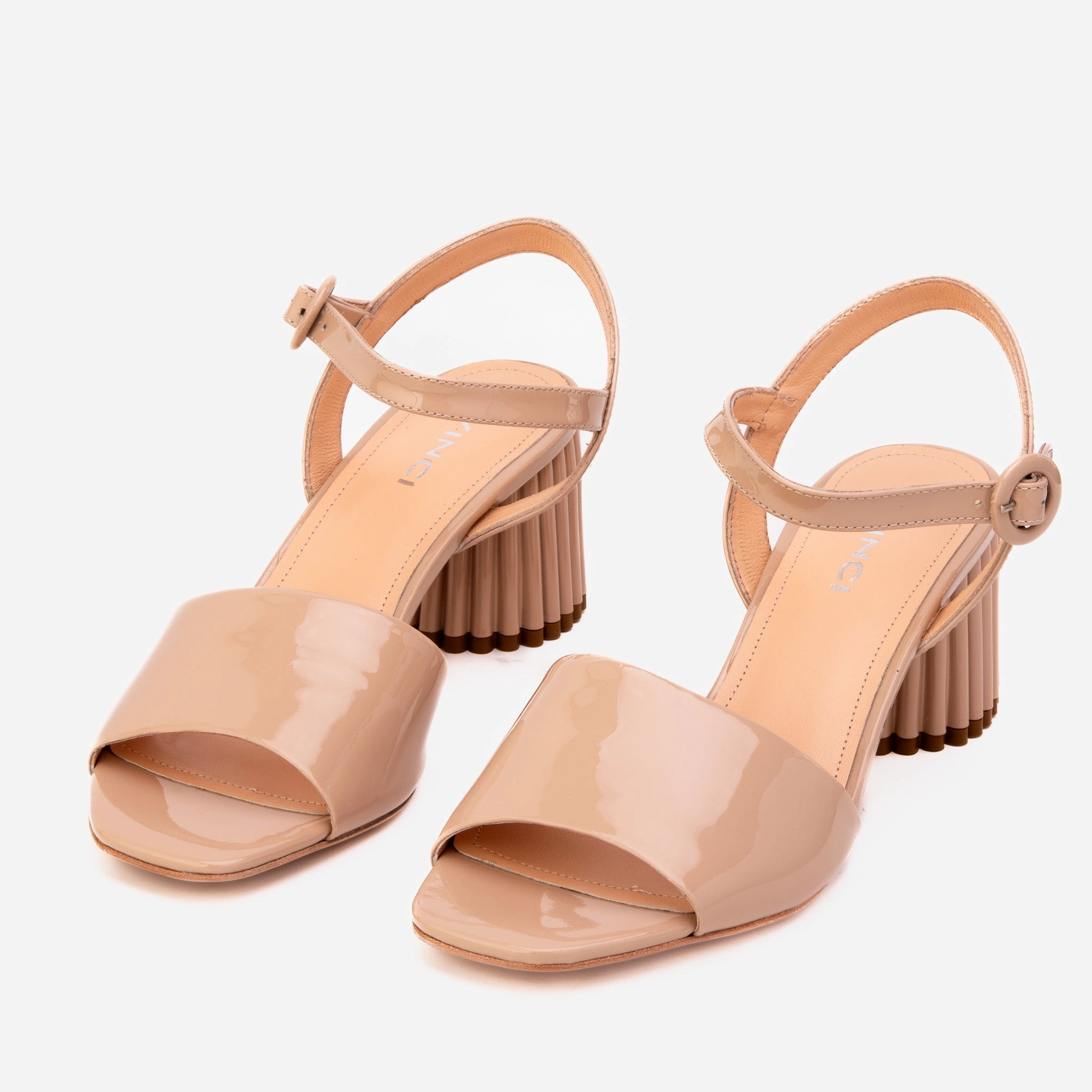The Bamba Cream Patent Leather Women Sandal