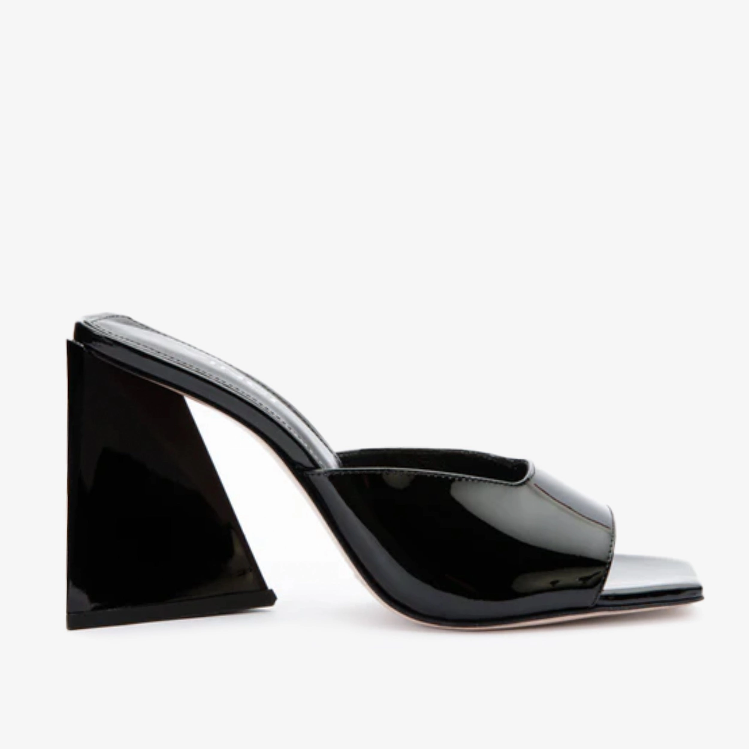 The Butterfly Block Heel Black Patent Leather Women Sandal Final Sale!