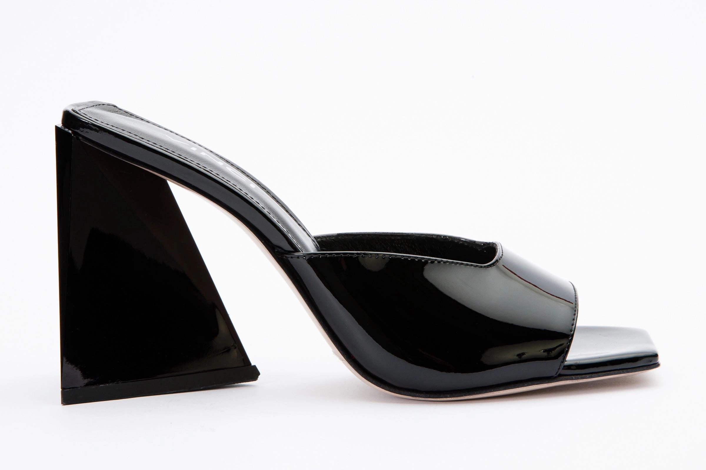 The Butterfly Block Heel Black Patent Leather Women Sandal Final Sale!
