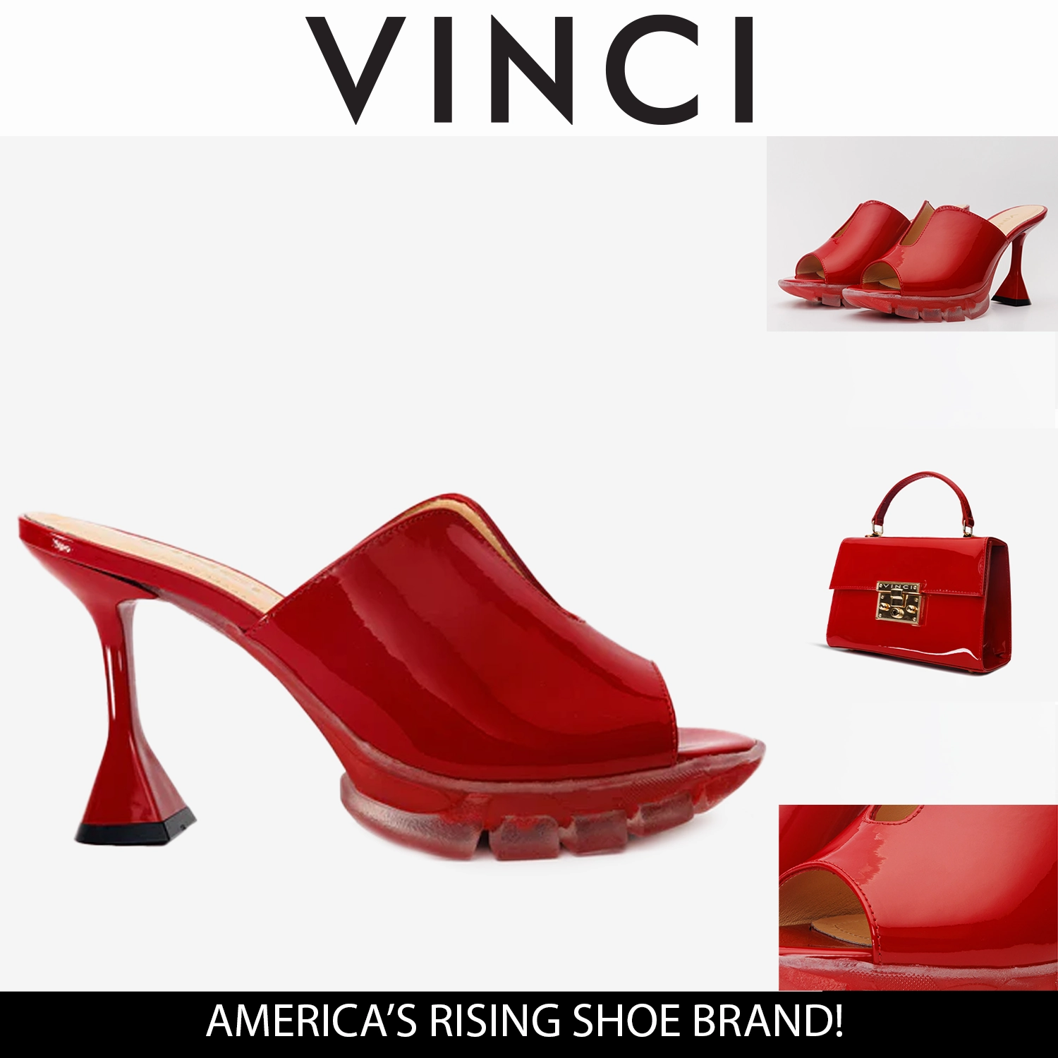 The Caratal Red Patent Leather Women Sandal