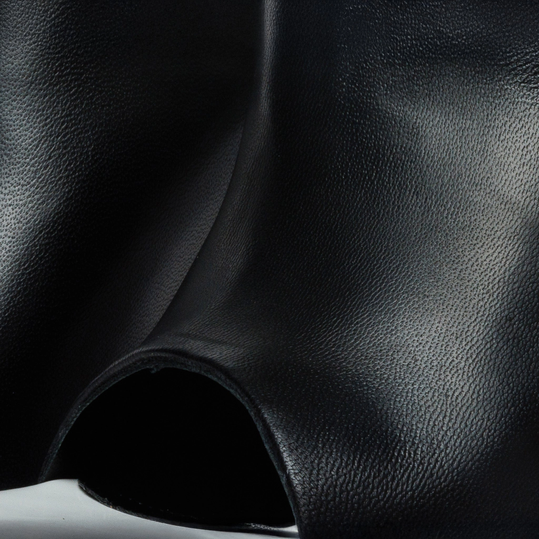 The Cymmer Black Leather Women Sandal