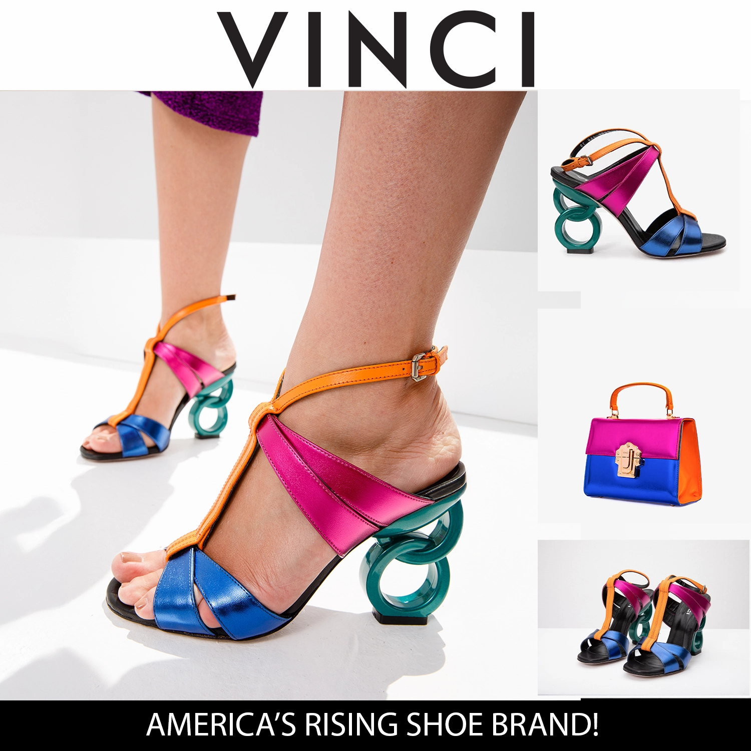 The Duffryn Multicolor T-Strap Leather Women Sandal