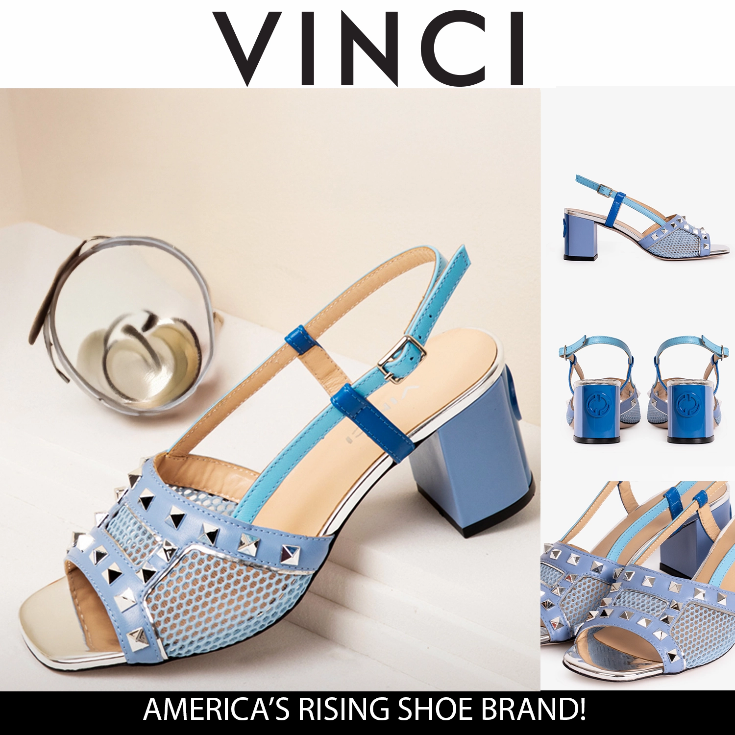 The Linea Blue Leather Women Slingback Shoe