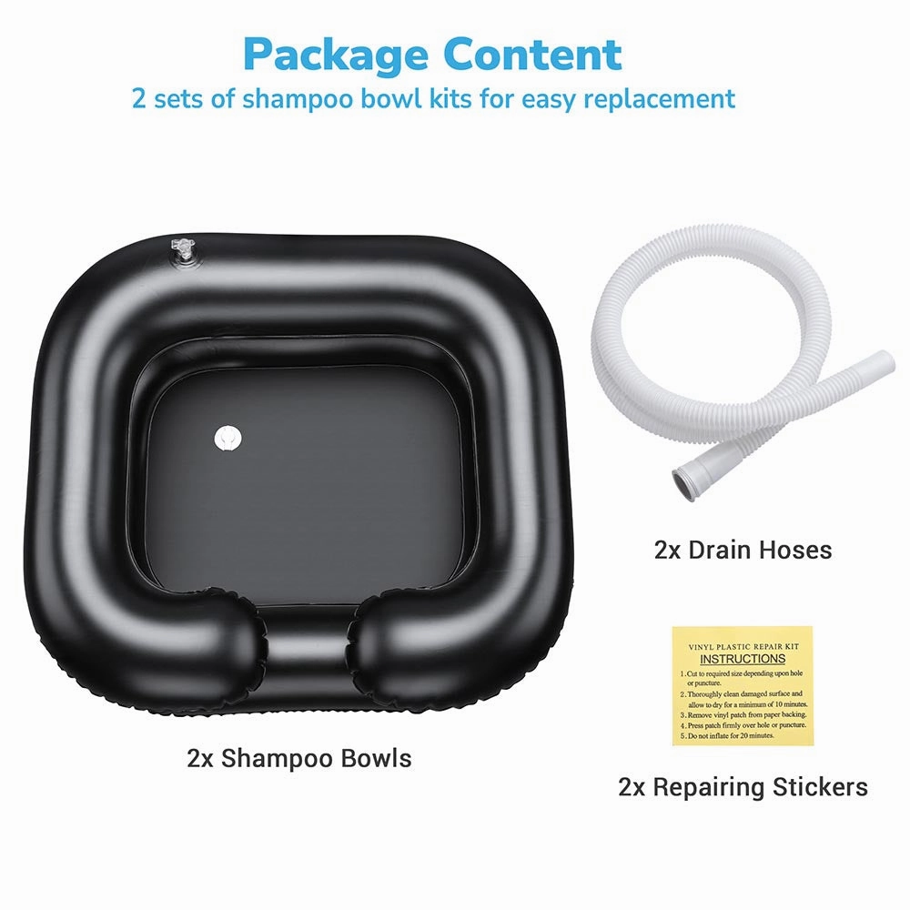 TheLAShop Shampoo Bowl Inflatable Hair Wash Sink for Home Salon 2-Pack