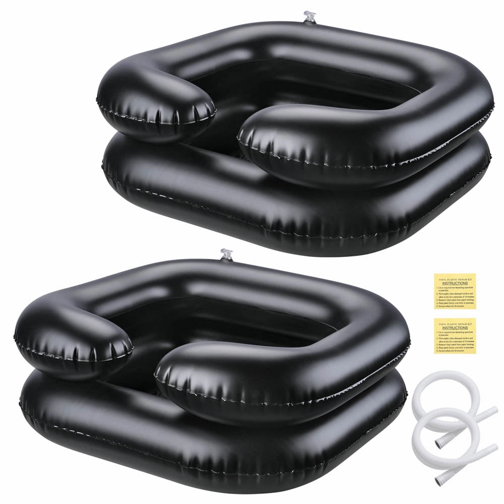 TheLAShop Shampoo Bowl Inflatable Hair Wash Sink for Home Salon 2-Pack