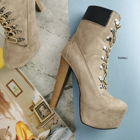 Timber Lace Up Heel Boots