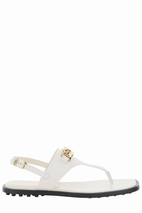Tod's Chain Link Round Toe Sandals