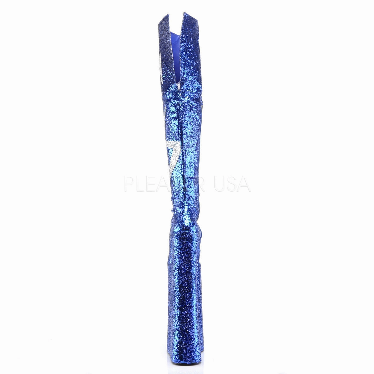 VIVACIOUS-3016  Royal Blue-Silver Glitter