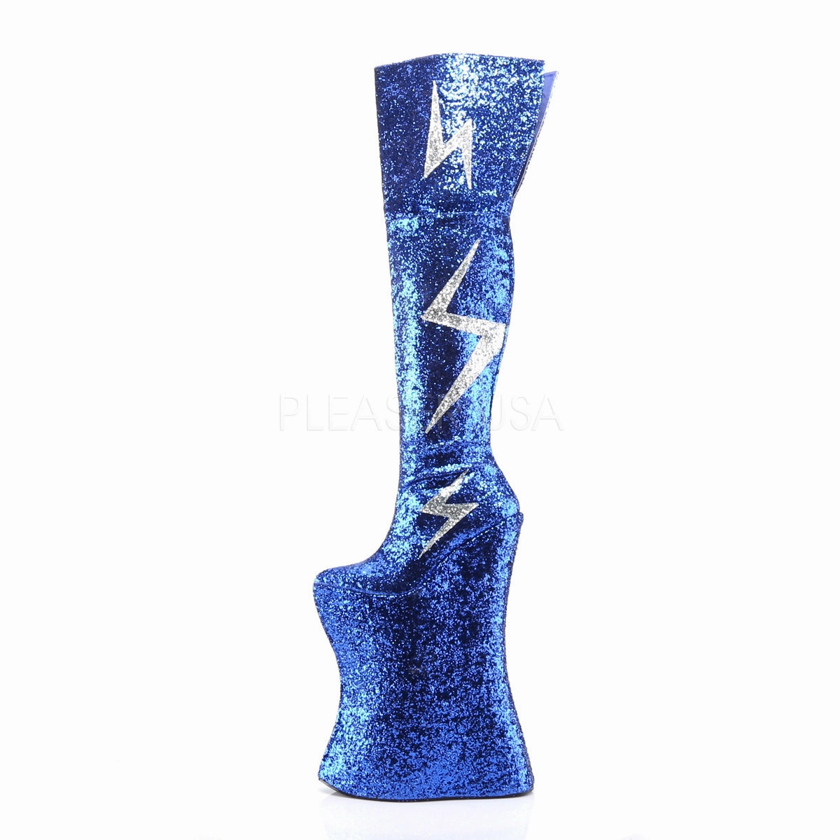VIVACIOUS-3016  Royal Blue-Silver Glitter