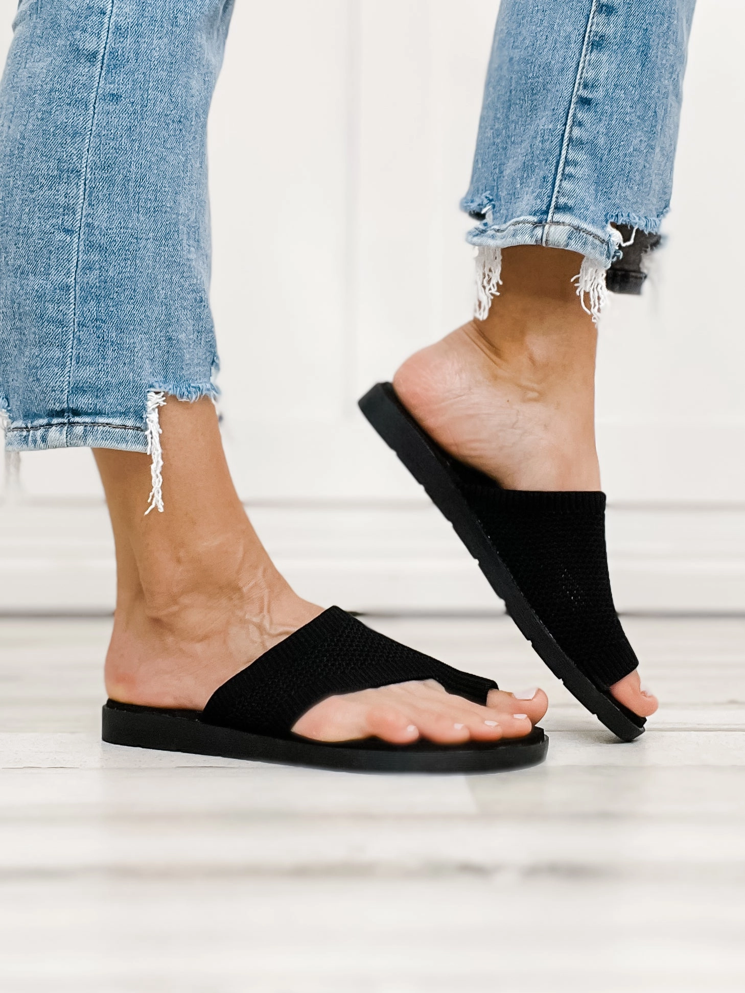 Yellowbox Feeza Knit Sandal in Black