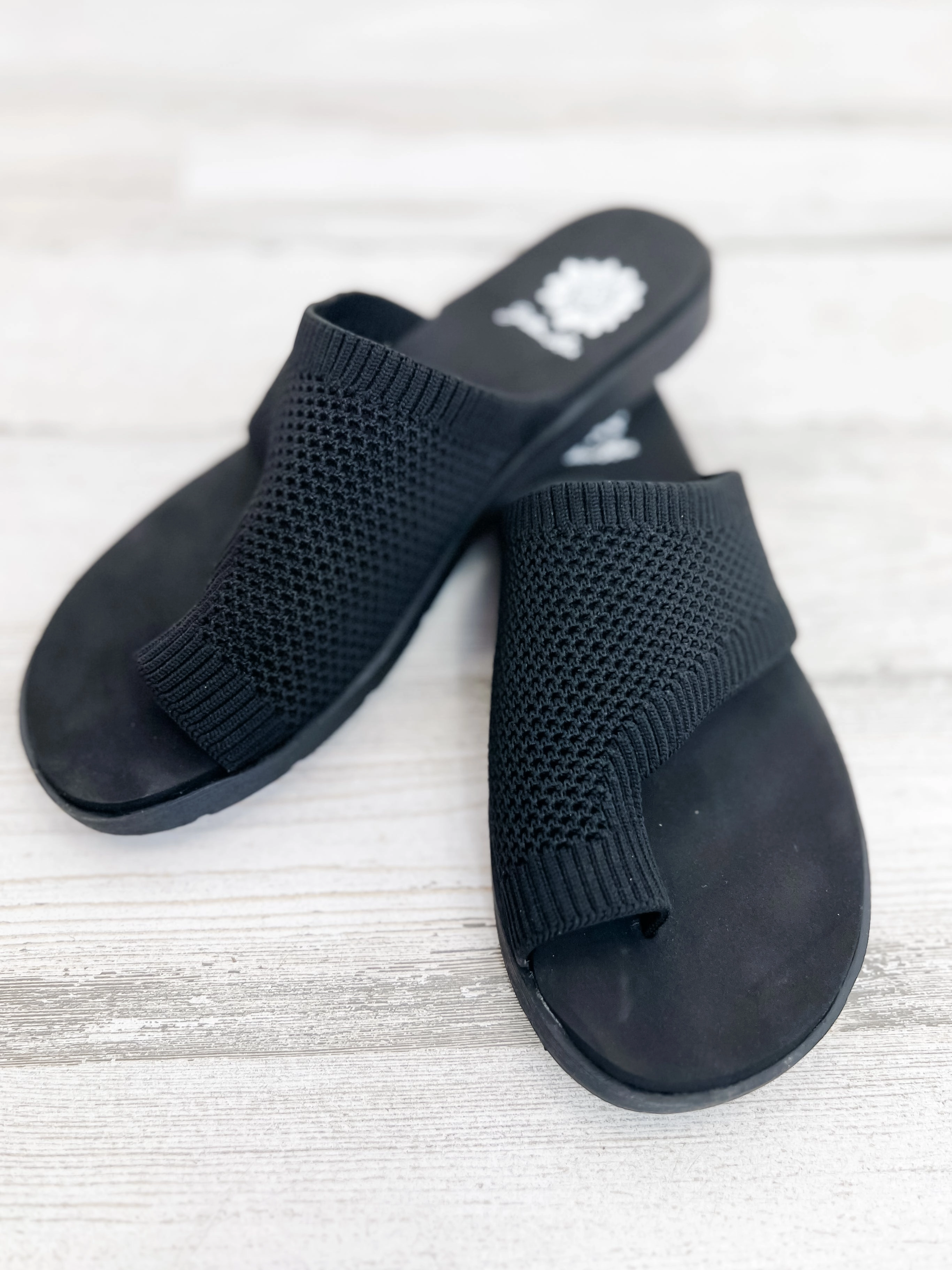 Yellowbox Feeza Knit Sandal in Black
